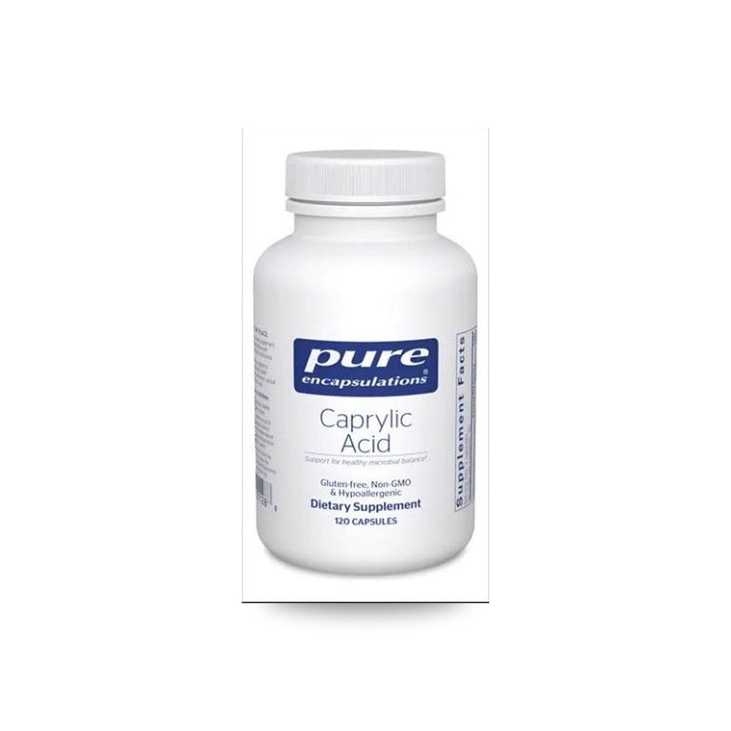 115 - Caprylic Acid - Pure Encapsulations - Frasco x 120 Cápsulas