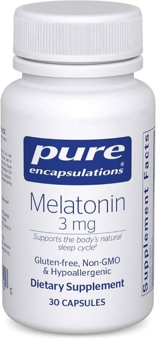 116 - Melatonina 3mg - Pure Encapsulations - Frasco x 60 Cápsulas