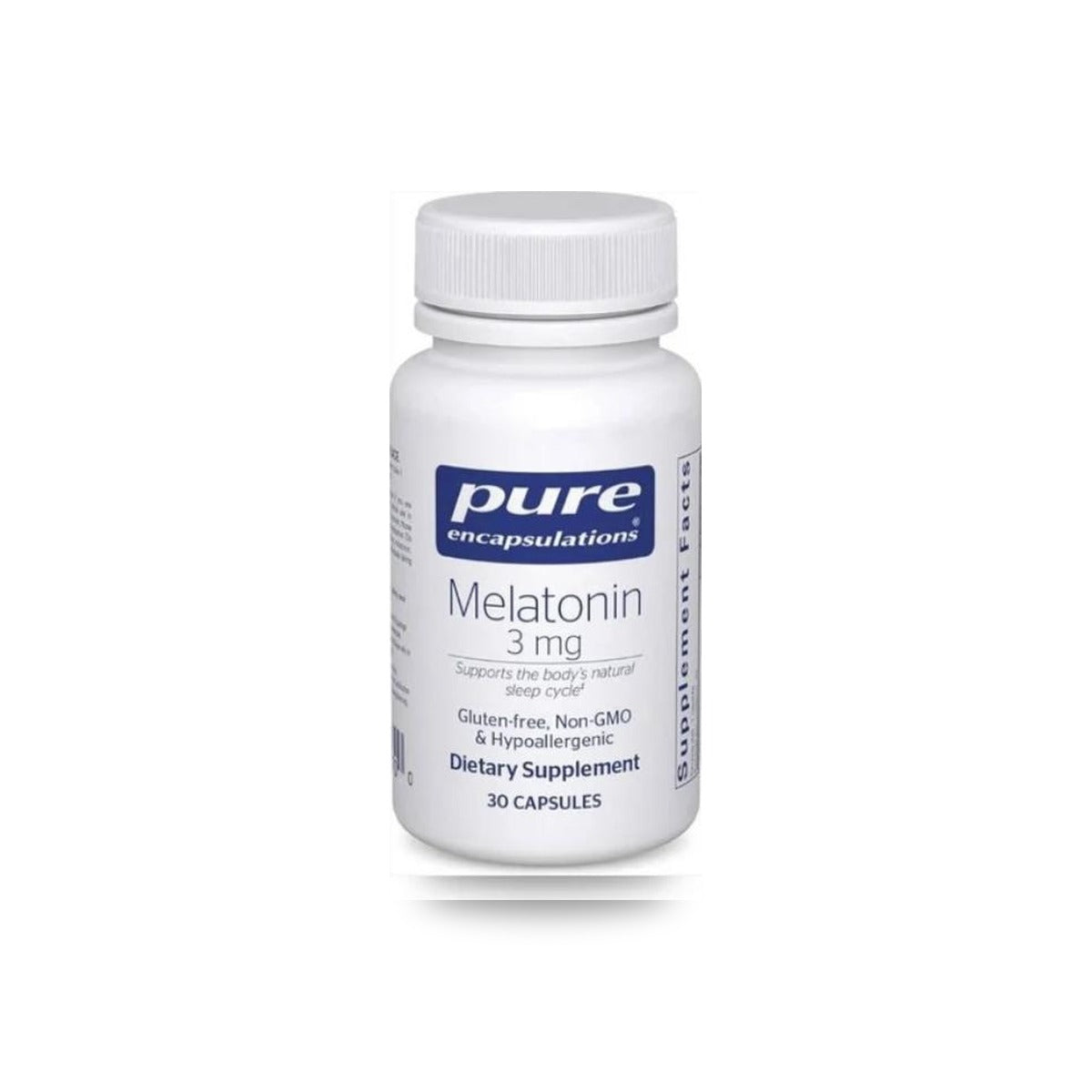 116 - Melatonin 3mg - Pure Encapsulations - Frasco x 60 Cápsulas