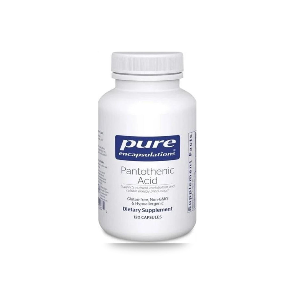 127 - Pantothenic Acid - Pure Encapsulations - Frasco x 120 Cápsulas