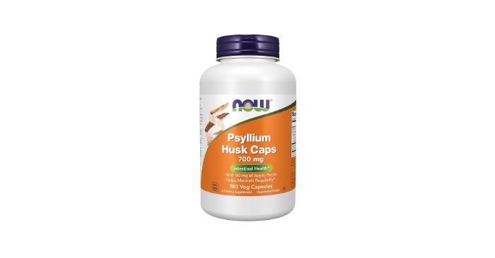 185 - Psyllim Husk Caps 700 mg - NOW Foods - Frasco x 180 Cápsulas