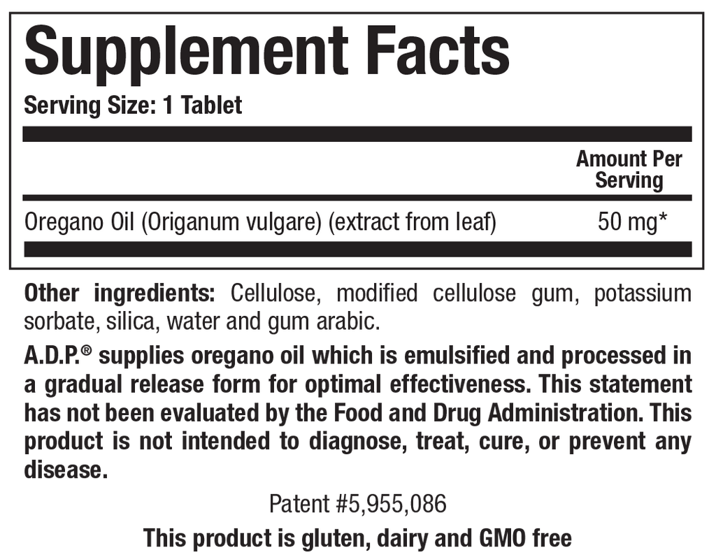 A.D.P. 120 Tab - Supplement Facts