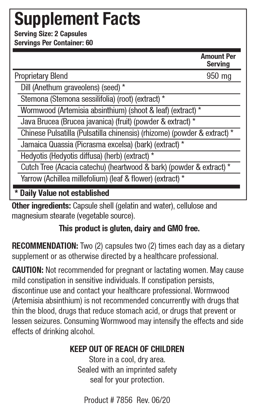 Dysbiocide - Supplement Facts