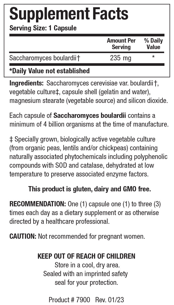 Saccharomyces Boulardii - Supplement Facts