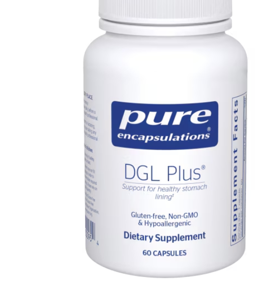 280 - DGL Plus - Pure Encapsulations - Frasco de 60 cápsulas
