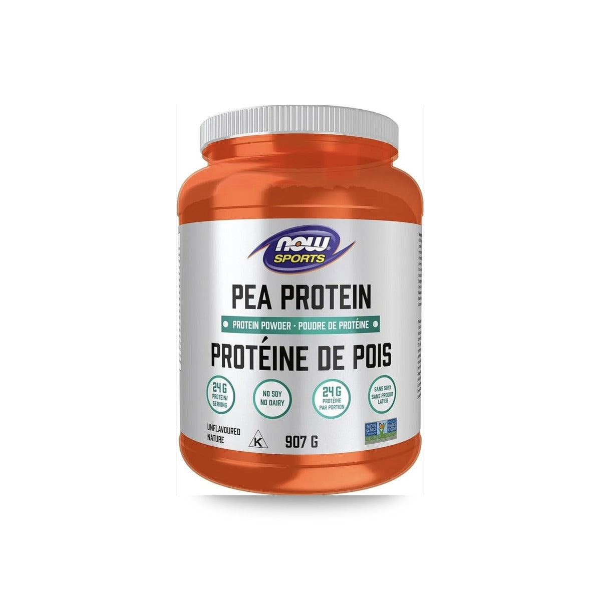 422 - Pea Protein 24g Easily Digested Unflavored - NOW Foods - Frasco con Polvo x 907 Gramos