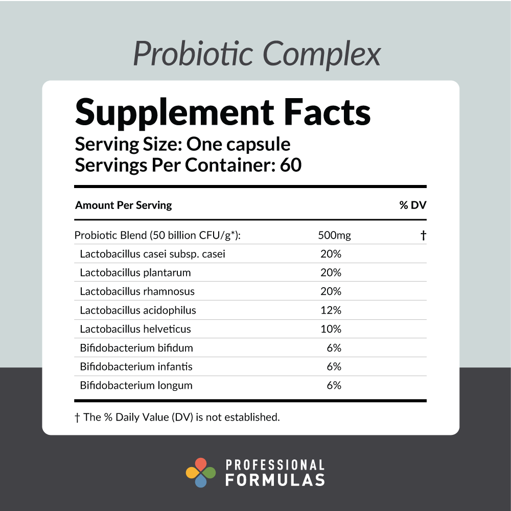 Probiotic Complex - Supplement Facts