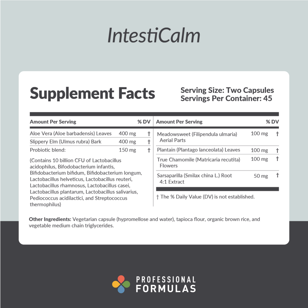 IntestiCalm - Supplement Facts