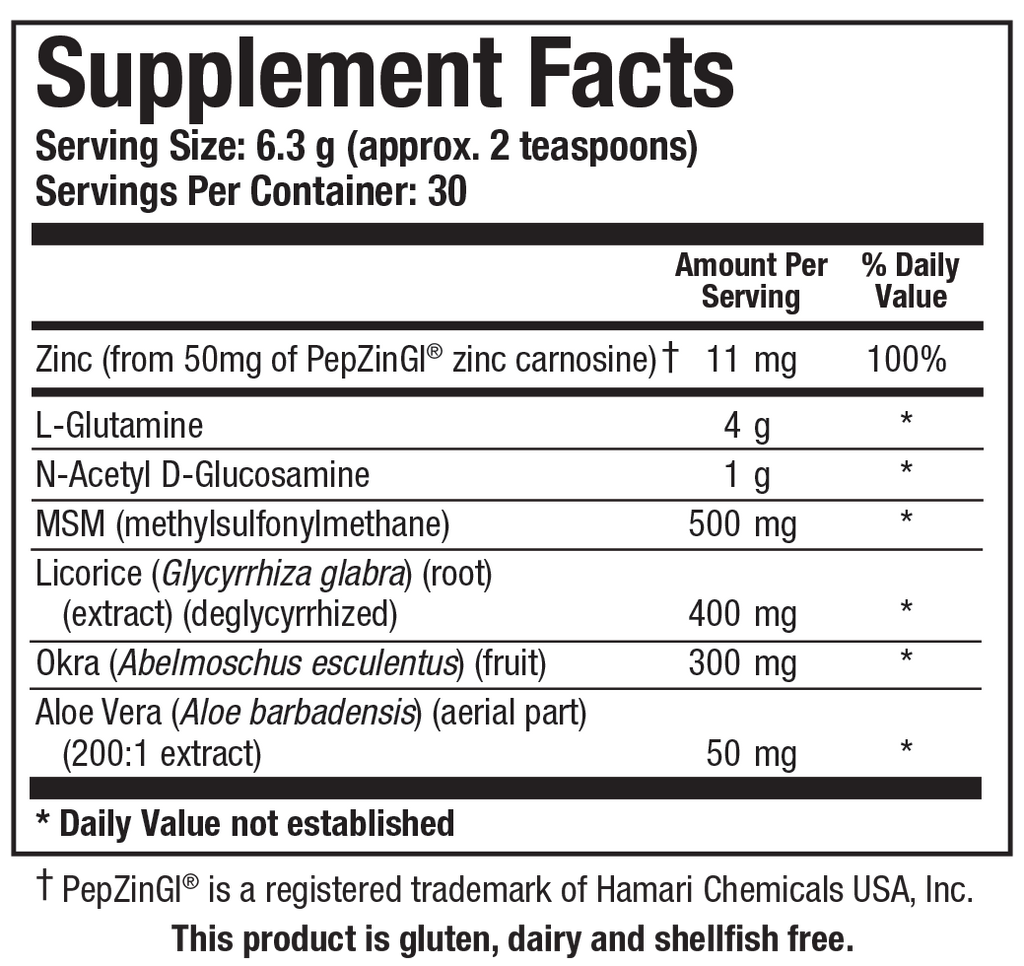 GI-Resolve - Supplement Facts