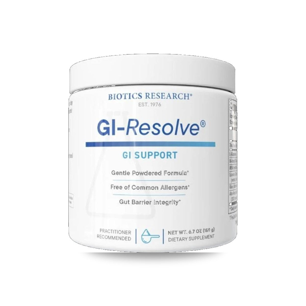 519 - GI-Resolve - Biotics Research - Frasco con Polvo x 189 Gramos