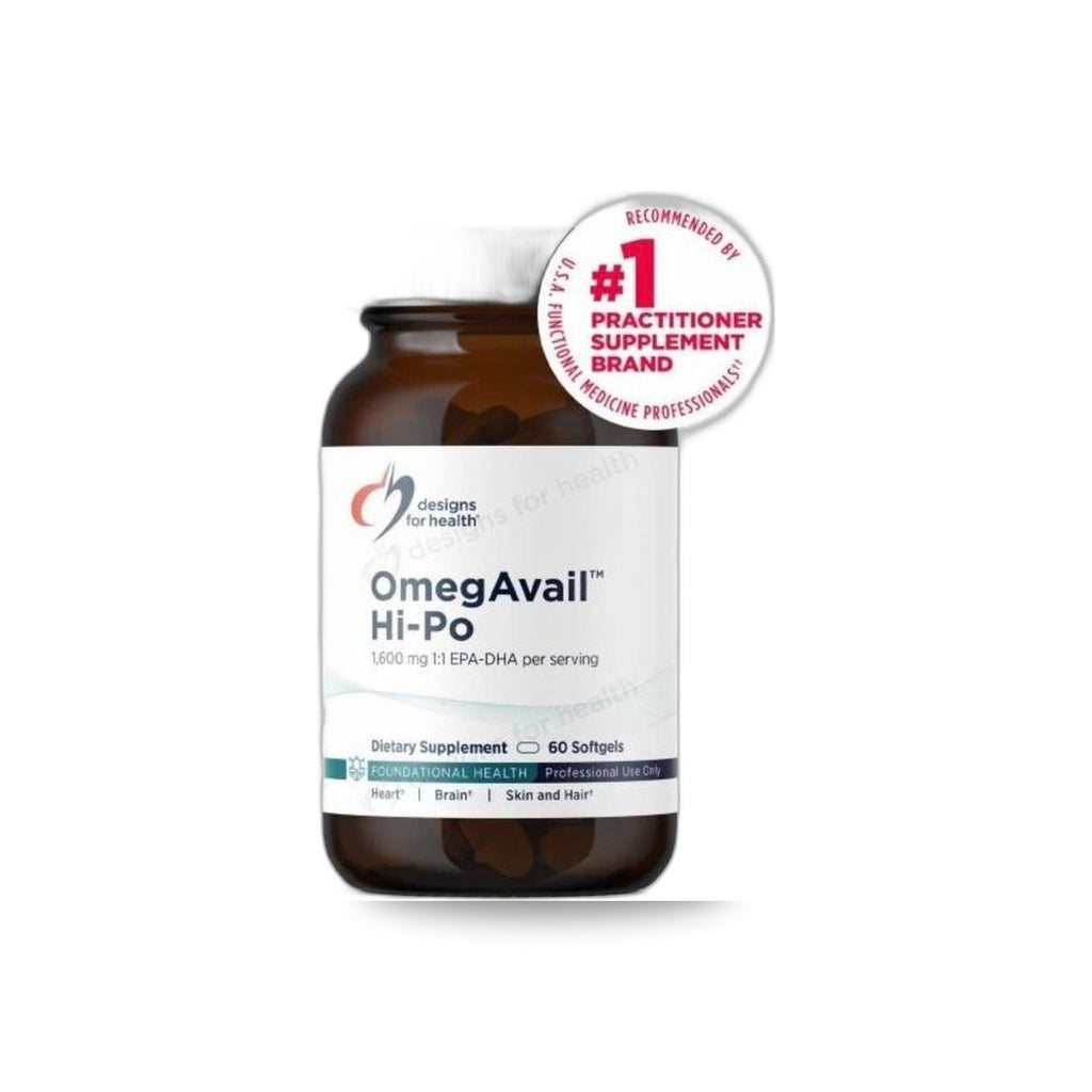 556 - OmegAvail Hi-Po - Designs for Health - Frasco x 120 Cápsulas Blandas