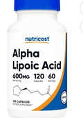 570 - Alpha Lipoic Acid 600mg - Nutricost - Frasco por 120 Cpsulas