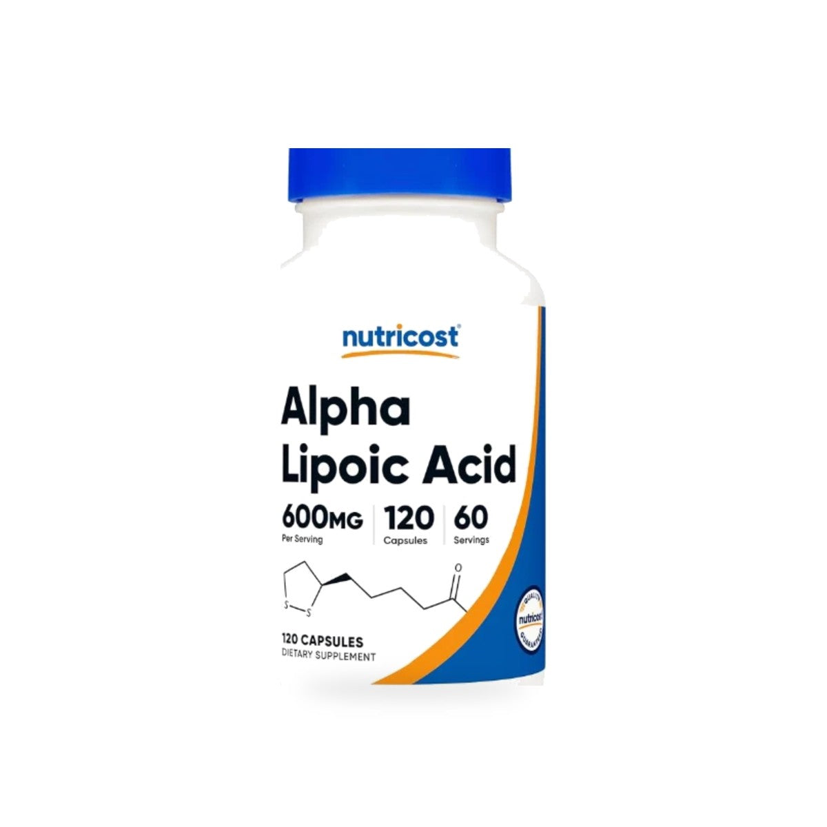 570 - Alpha Lipoic Acid 600mg - Nutricost - Frasco x 120 Cápsulas
