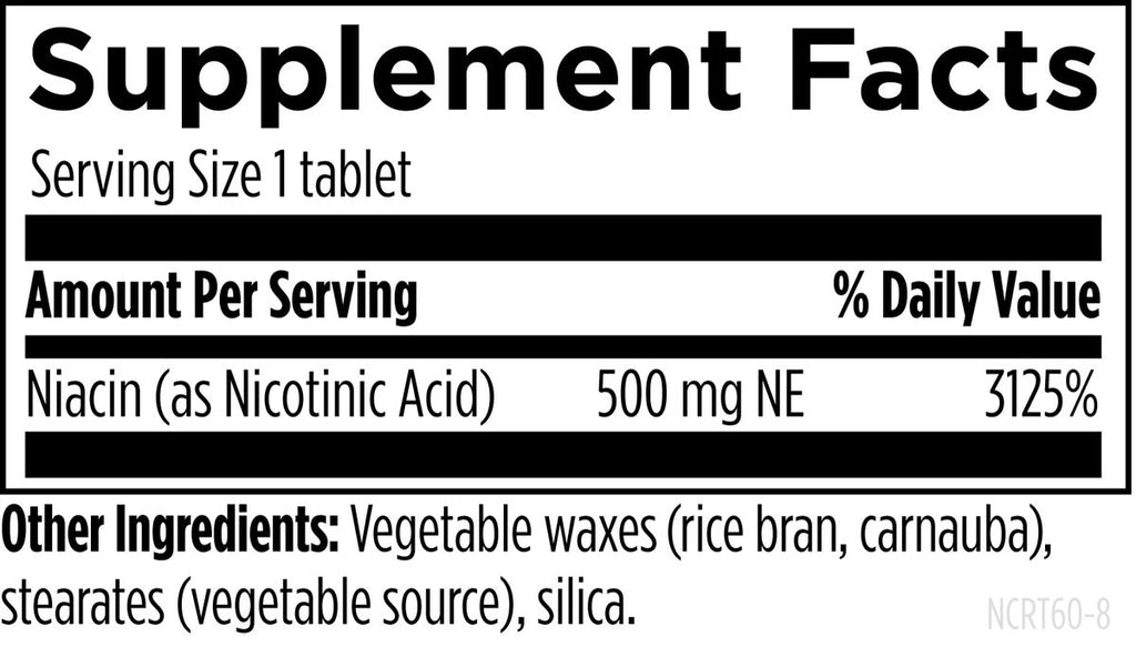 Niacin CRT 500 - Supplement Facts