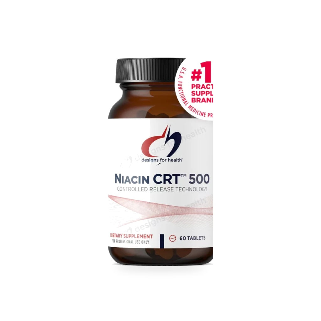 582 - Niacin CRT 500 - Designs for Health - Frasco x 60 Tabletas