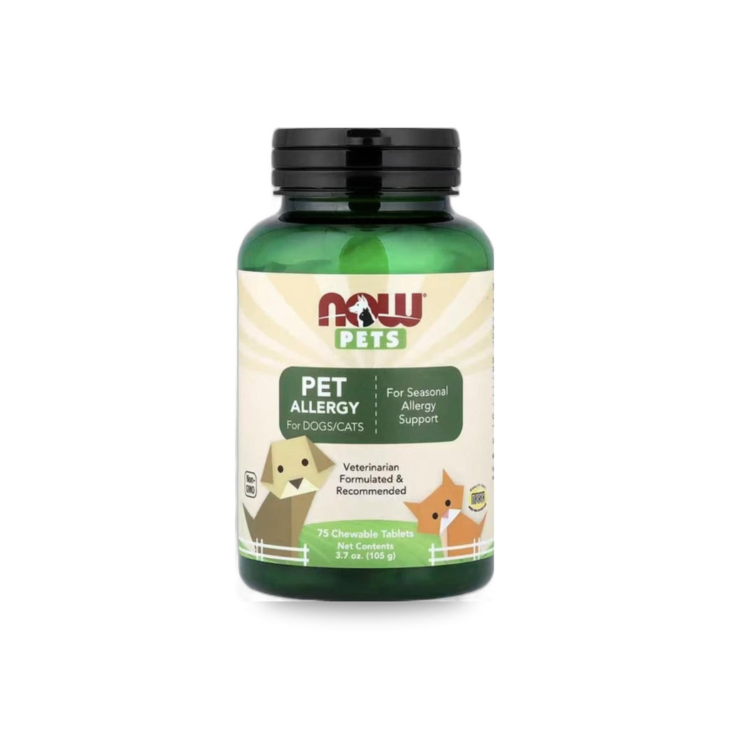 584 - Pet Allergy Support (Dog & Cat) - NOW Foods - Frasco x 75 Tabletas Masticables