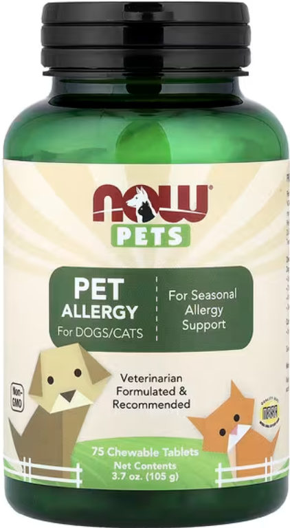 584 - Pet Allergy Support (dog & cat) - 75 Chewable Tablets - now foods