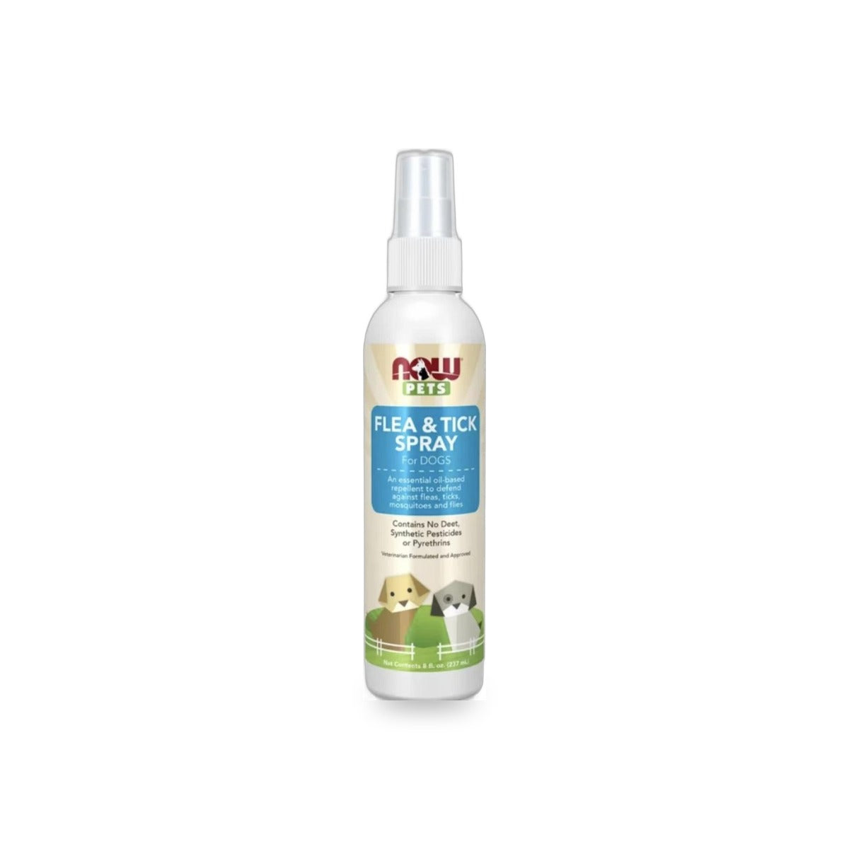 585 - Pet Flea & Tick Spray (Dog) - NOW Foods - Frasco x 4,5 Onzas