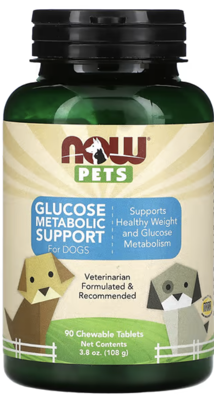 587 - Pet Glucose Metablic Support - Frasco por 90 tabletas - Now Foods