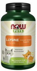 591 - Pet Lysine Powder, pure (cat) - Frasco por 8oz - Now Foods
