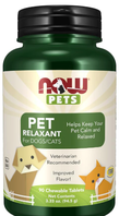 592 - Relajante para mascotas (perros y gatos) - Frasco de 90 tabletas - Now Foods