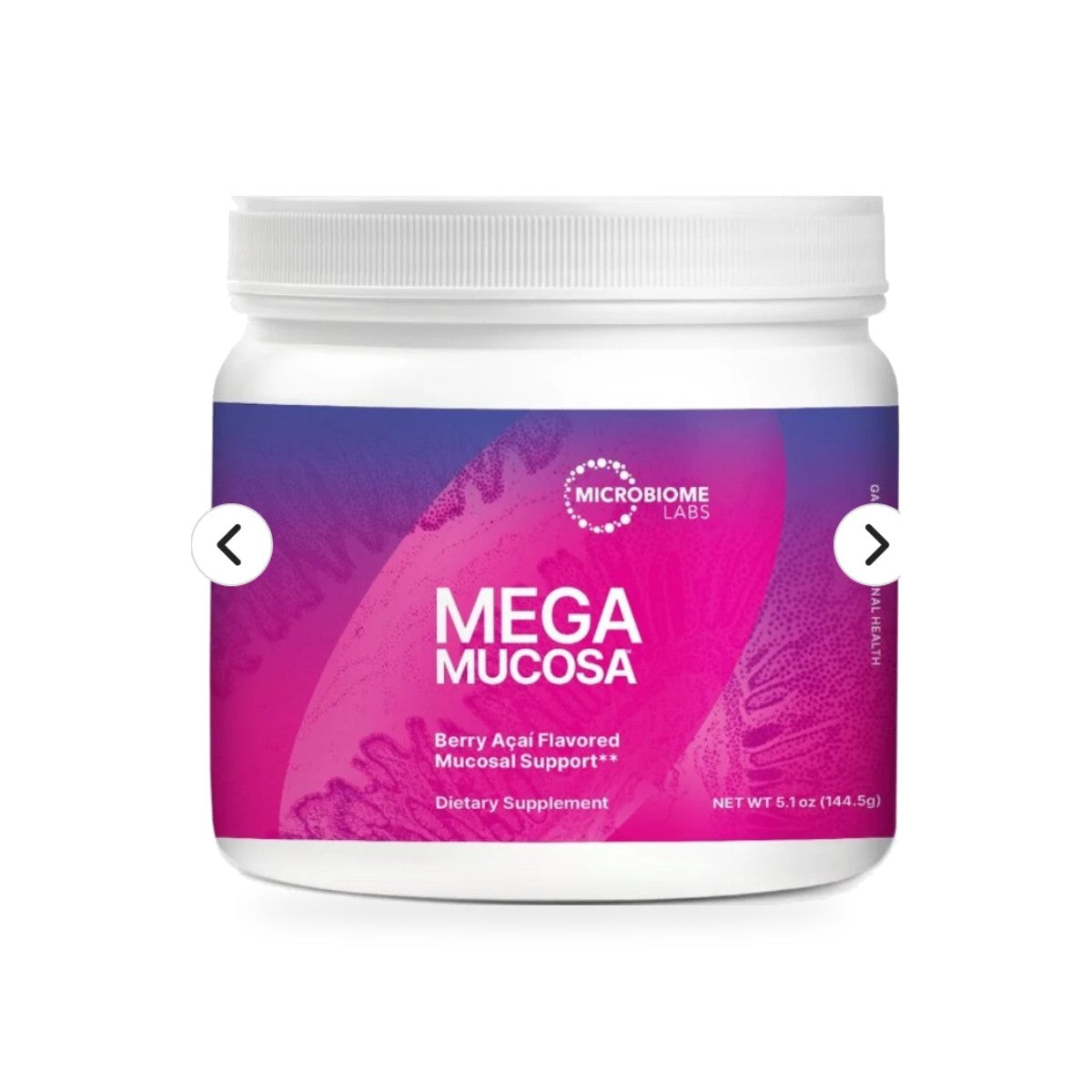 603 - MegaMucosa - Microbiome Labs - Frasco con Polvo x 144,6 Gramos