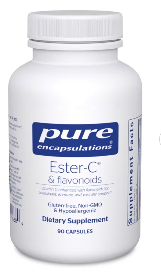 606  - Ester- C & flavonoids - Pure Encapsulations - Frasco por 90 capsulas