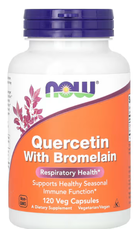 609 - Quercetina con bromelina - Now Foods - frasco por 120 cápsulas
