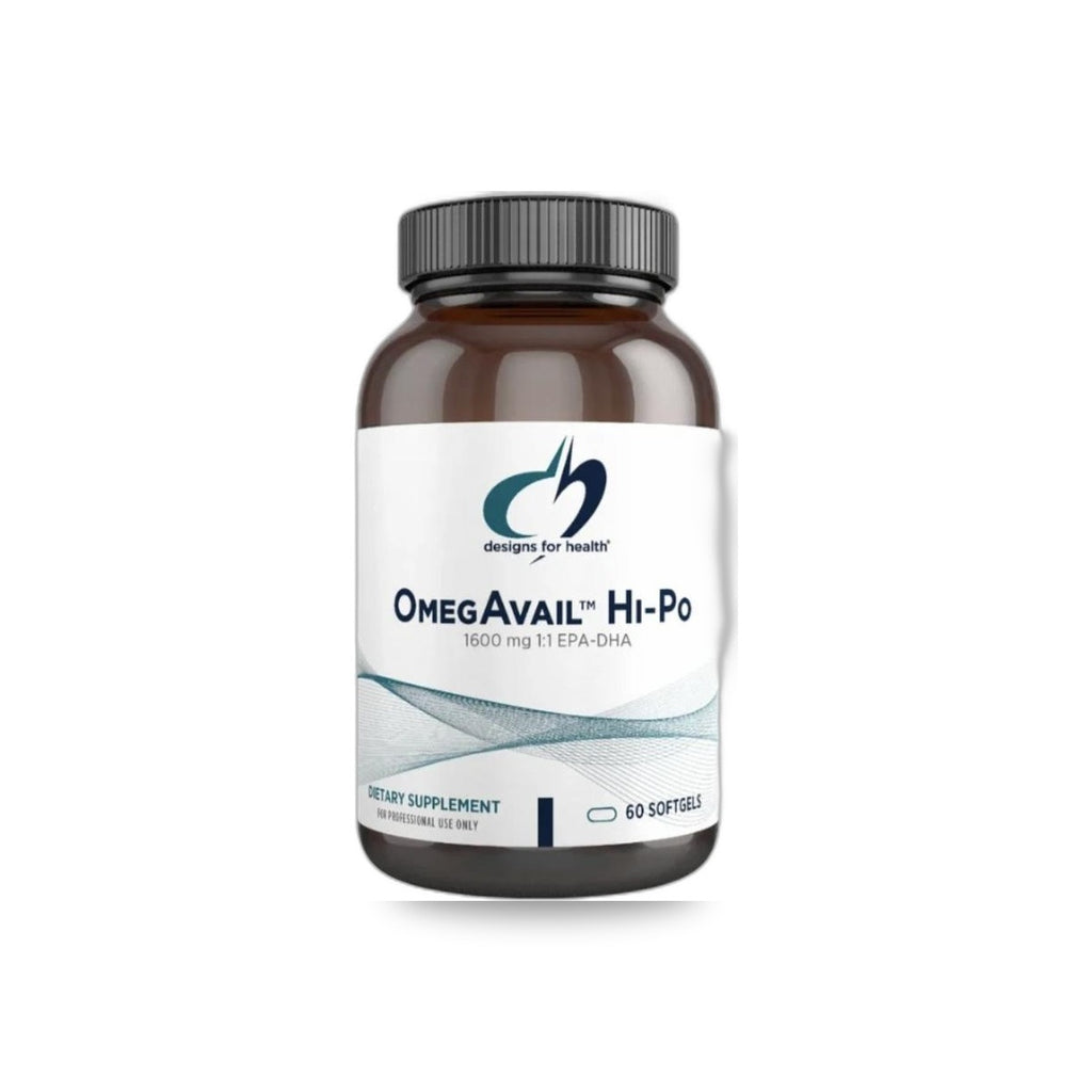 625 - OmegAvail Hi-Po - Designs for Health - Frasco x 60 Cápsulas Blandas