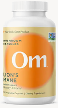 631 - lions mane - Om mushroom super food - Frasco por 180 capsulas