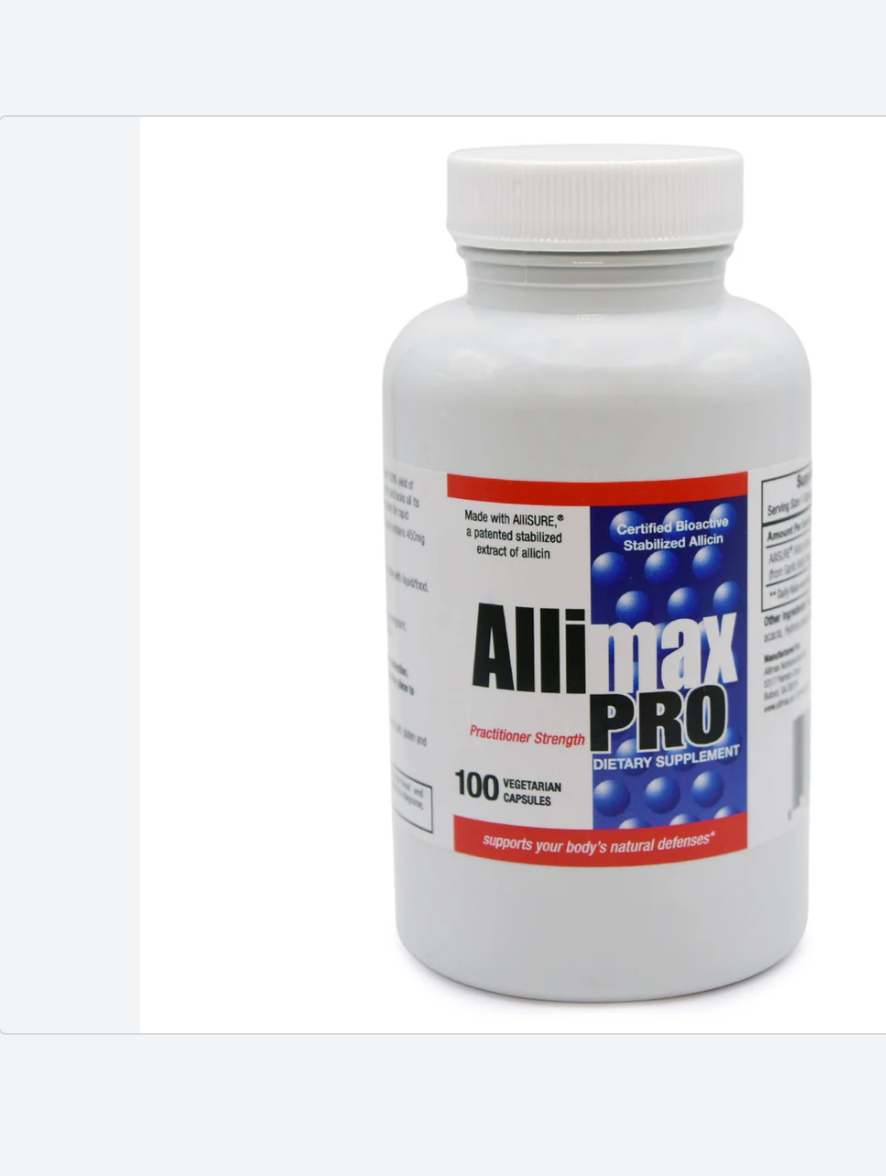 652 - Allimax pro 450mg - Frasco por 100 Capsulas - Allimax Pro