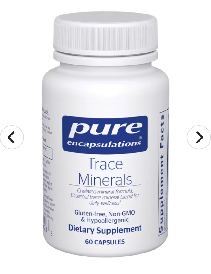 660 - trace minerals - Pure encapsulation - frasco x 60 cap