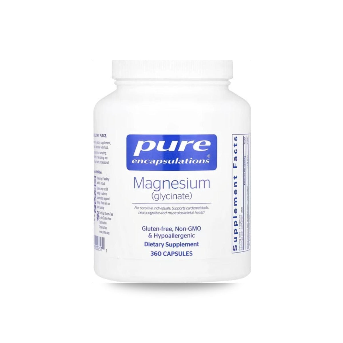 673 - Magnesium Glycinate - Pure Encapsulations - Frasco x 360 Cápsulas