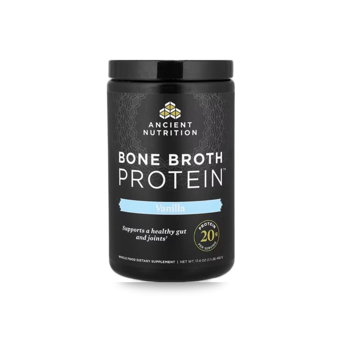 698 - Bone Broth Protein - Ancient Nutrition - Frasco con Polvo x 492 Gramos