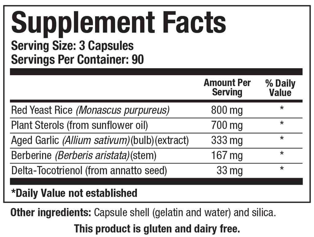 Cardio-Lipid - Supplement Facts