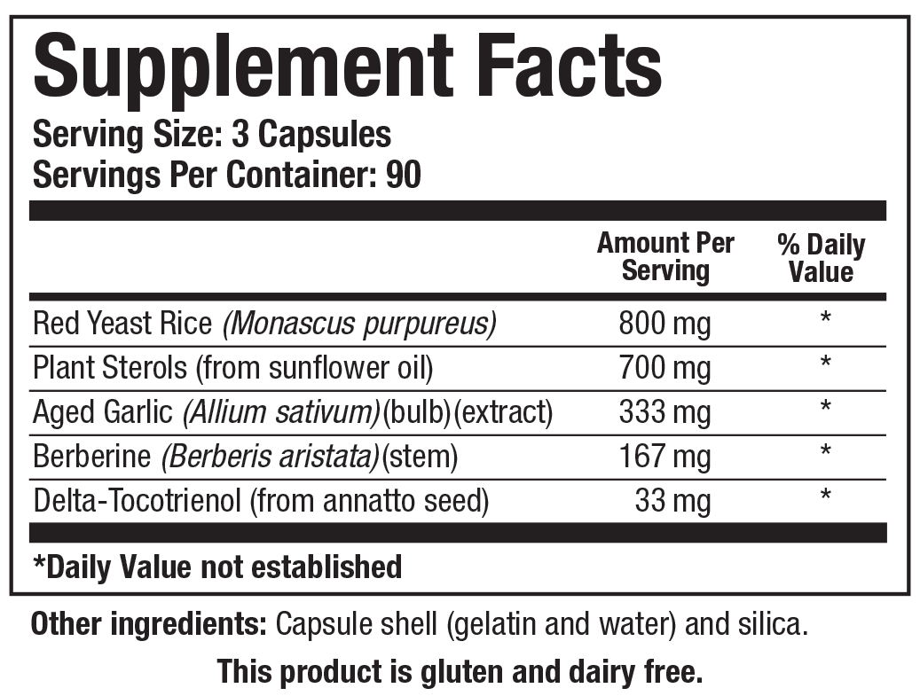 Cardio-Lipid - Supplement Facts