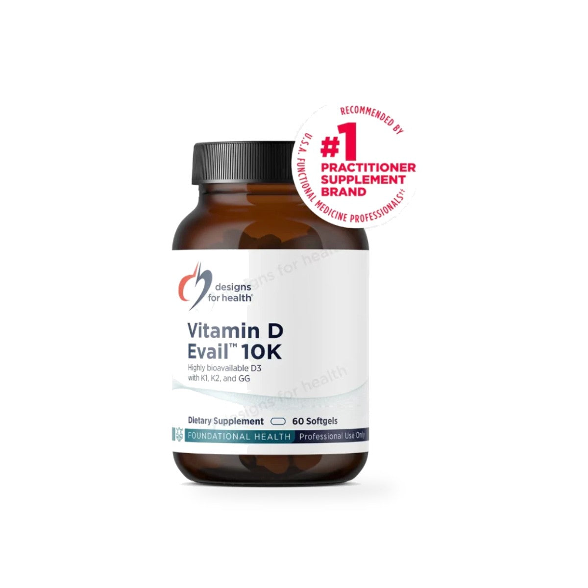705 - Vitamin D Evail 10K - Designs for Health - Frasco x 60 Cápsulas