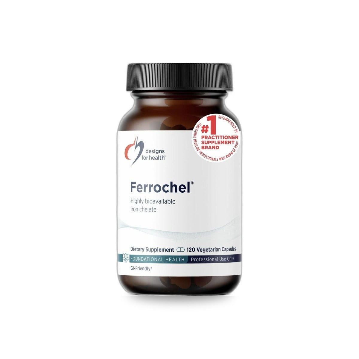 744 - Ferrochel - Designs for Health - Frasco x 120