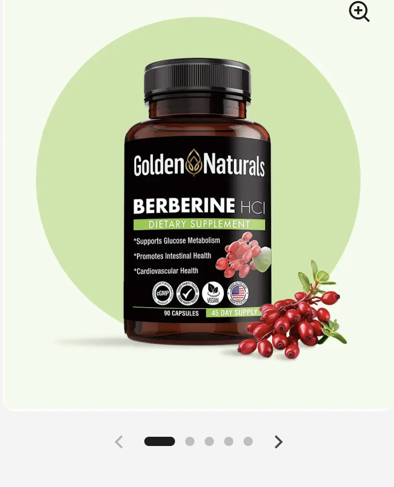 757 - Berberine hcl - Golden Natural - 90 caps