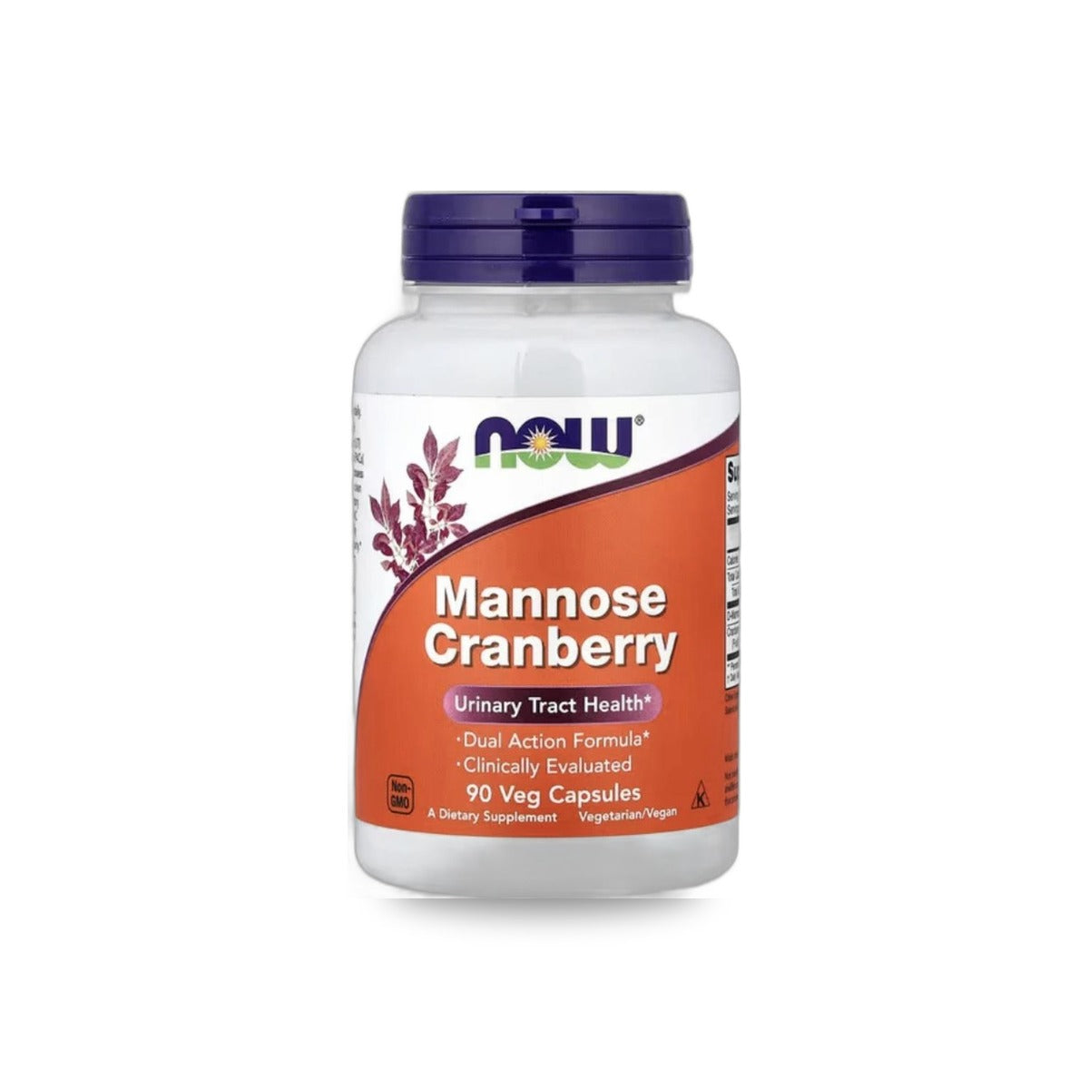 851 - Mannose Cranberry - NOW Foods - Frasco x 90 Cápsulas
