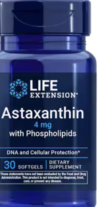 860 - Astaxantina con Fosfolípidos 4 mg - Life Extension - 30 cápsulas