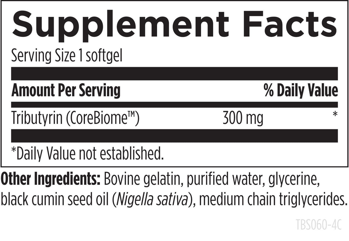 Tri-Butyrin Supreme - Supplement Facts