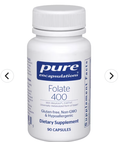 912 - Folate 400 Pure Encapsulations   90 capsules -
