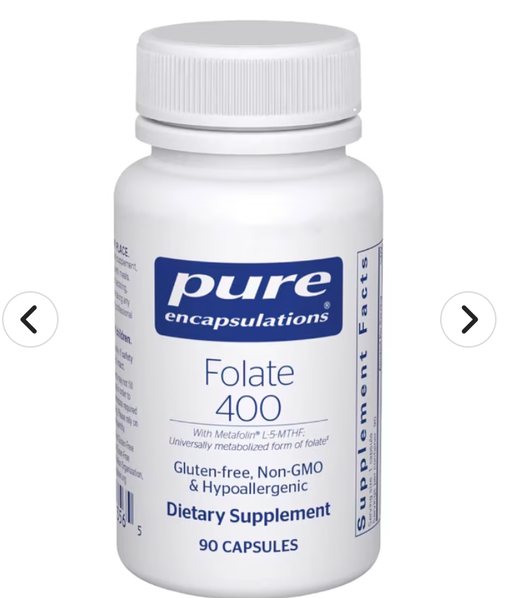 912 - Folate 400 Pure Encapsulations   90 capsules -