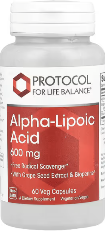 913 - Alpha Lipoic Acid 600mg  - Protocol for Life Balance - 60 capsules