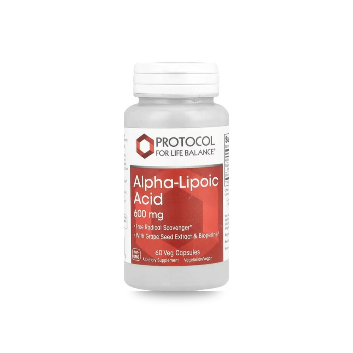 913 - Alpha Lipoic Acid 600mg - Protocol for Life Balance - Frasco x 60 Cápsulas