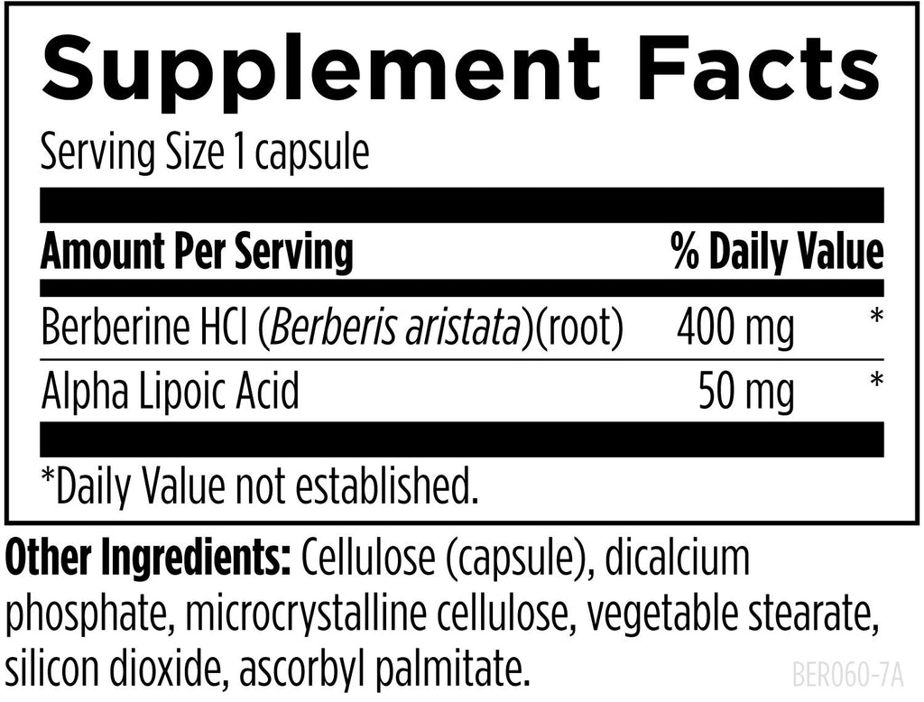 Berberine Synergy - Supplement Facts