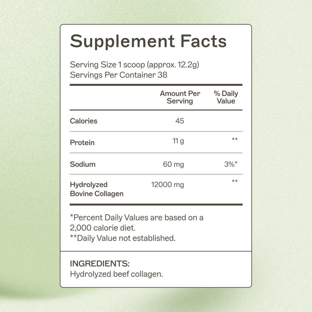 Collagen Protein - Supplement Facts
