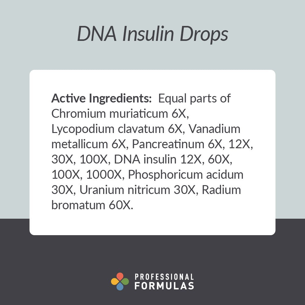 DNA Insulin Drops - Active Ingredients