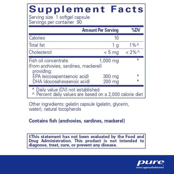 EPA/DHA Essentials 1000mg - Supplement Facts
